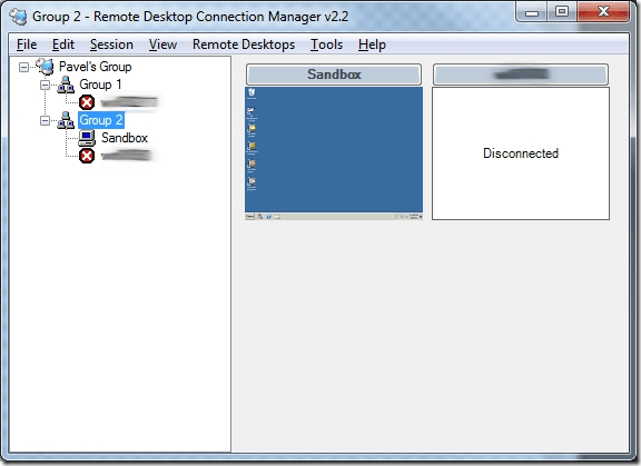 Remote Desktop Connection Manager